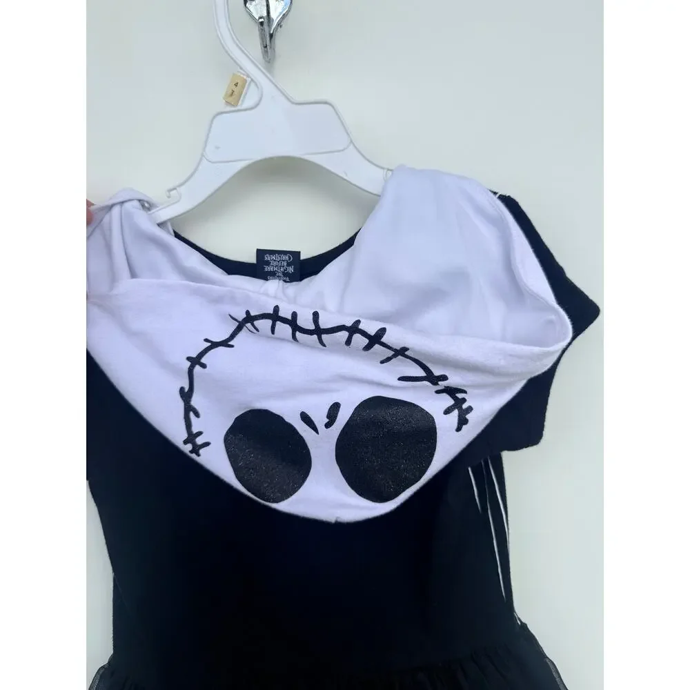 Disney Nightmare Before Christmas Jack Skellington Cosplay Dress -Girls Size 7/8 - Picture 10 of 12